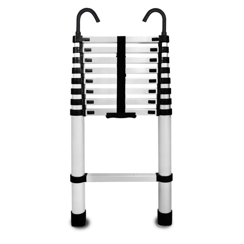 Aluminium-Teleskopleiter 9 Stufen mit Haken HOME