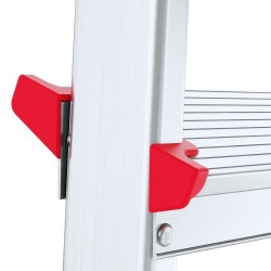 Haushaltsleiter aus Aluminium einseitig begehbar 3 Stufen 125 kg HOME