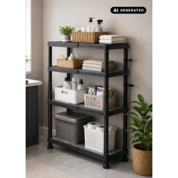 Kunststoffregal 60x30x92,6 cm 4 Böden 100 kg | Baulich