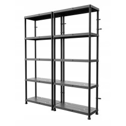 Kunststoffregal 175x74x32 cm 5 Böden 125 kg | Baulich