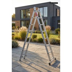 Alu Leitergerüst 2x8 mit Plattform 3-in-1 | Baulich