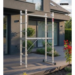 Alu Leitergerüst 2x7 mit Plattform 3-in-1 | Baulich