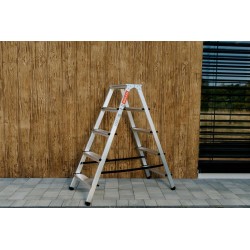 Alu Doppelstufenleiter 2x5 Stufen | Baulich