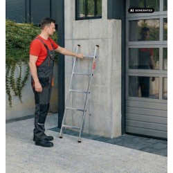 Aluminium Anlegeleiter 5 Sprossen 150 kg | Baulich