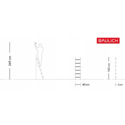 Aluminium Anlegeleiter 6 Sprossen 150 kg | Baulich