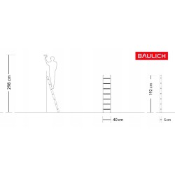 Aluminium Anlegeleiter 7 Sprossen 150 kg | Baulich