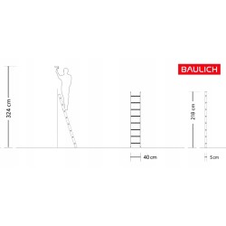 Aluminium Anlegeleiter 8 Sprossen 150 kg | Baulich