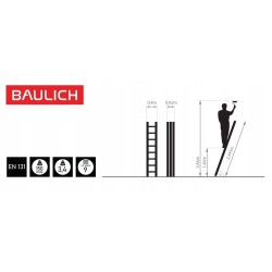 Aluminium Anlegeleiter 9 Sprossen 150 kg | Baulich