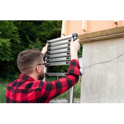 Teleskopleiter aus Stahl 13 Stufen 3,8m
