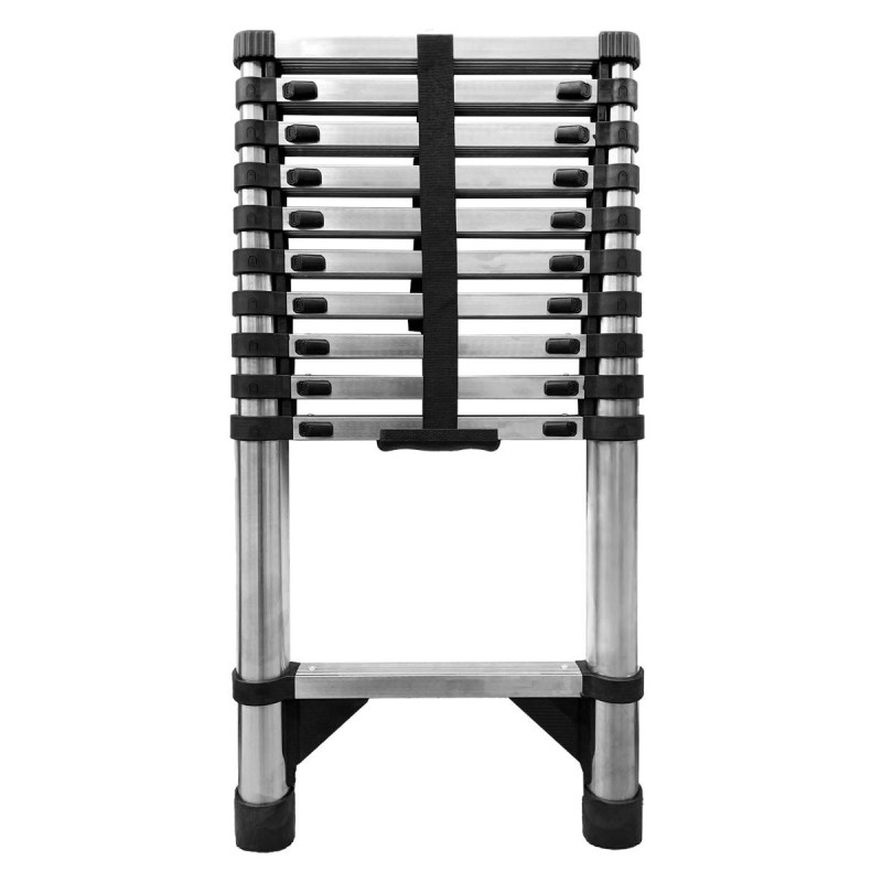 Stahl-Teleskopleiter Baulich 11 Sprossen bis 4,30 m