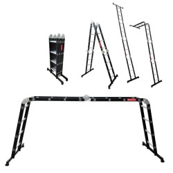 Aluminium-Stahl-Mehrzweckleiter HOME– 4x4 Sprossen