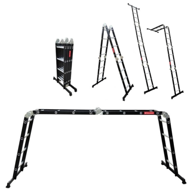 Aluminium-Stahl-Mehrzweckleiter HOME– 4x4 Sprossen