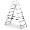 Haushaltsleiter aus Aluminium beidseitig 7 Stufen 125 kg