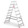 Haushaltsleiter aus Aluminium, beidseitig, 8 Stufen 125 kg