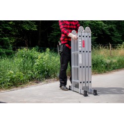 Multifunktions-Gelenkleiter, 4x4 Sprossen aus Aluminium, klappbar