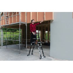 Multifunktions-Gelenkleiter mit Plattform 4x3 Sprossen