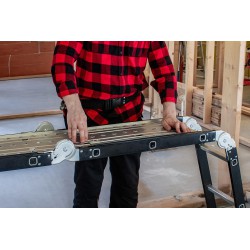 Multifunktions-Gelenkleiter mit Plattform 4x3 Sprossen