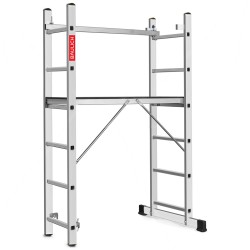 Aluminiumleitergerüst 2x6 mit Arbeitsplattform HOME