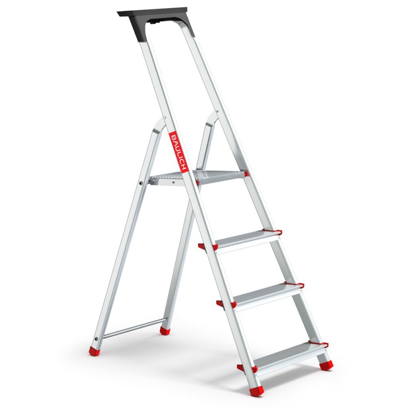 Haushaltsleiter aus Aluminium mit Ablage 4 Stufen