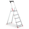Haushaltsleiter aus Aluminium mit Ablage 5 Stufen