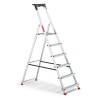 Haushaltsleiter aus Aluminium mit Ablage 6 Stufen