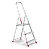 Haushaltsleiter aus Aluminium einseitig begehbar 3 Stufen 125 kg HOME