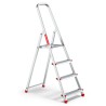 Haushaltsleiter aus Aluminium einseitig begehbar 4 Stufen 125 kg