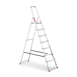 Haushaltsleiter aus Aluminium, einseitig, 8 Stufen, 125 kg