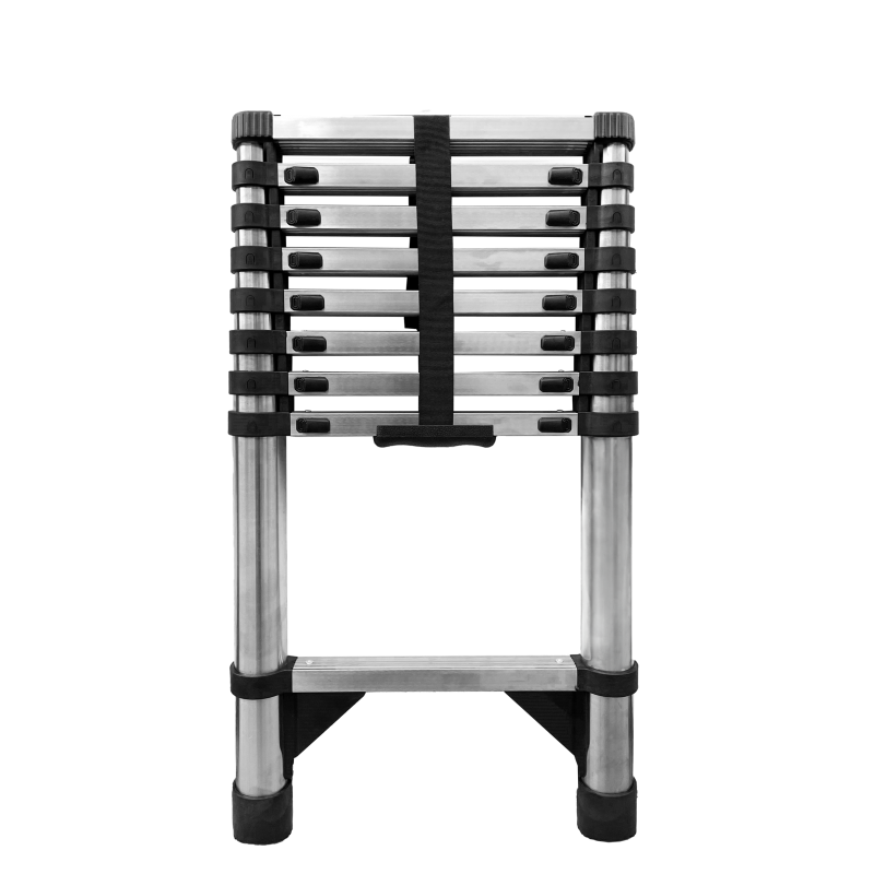 Teleskopleiter aus Stahl 9 Stufen 2,6 m