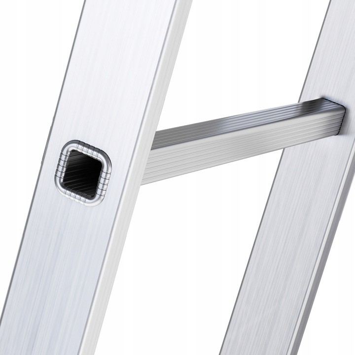 Geriffelte Sprossen der Aluminium-Anlegeleiter Baulich 1x6