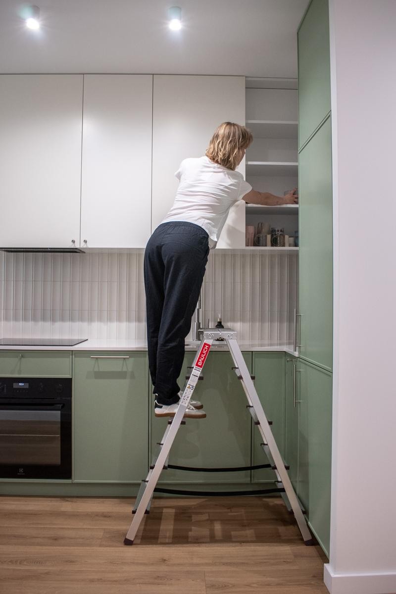 Kompakte Aluminiumleiter Baulich mit rutschhemmenden Stufen