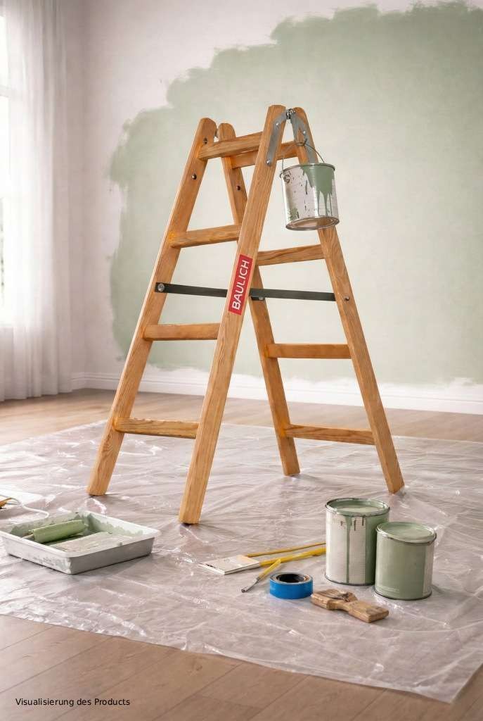 Holzleiter 2x4 Sprossen als praktische Leiter im Wohnbereich