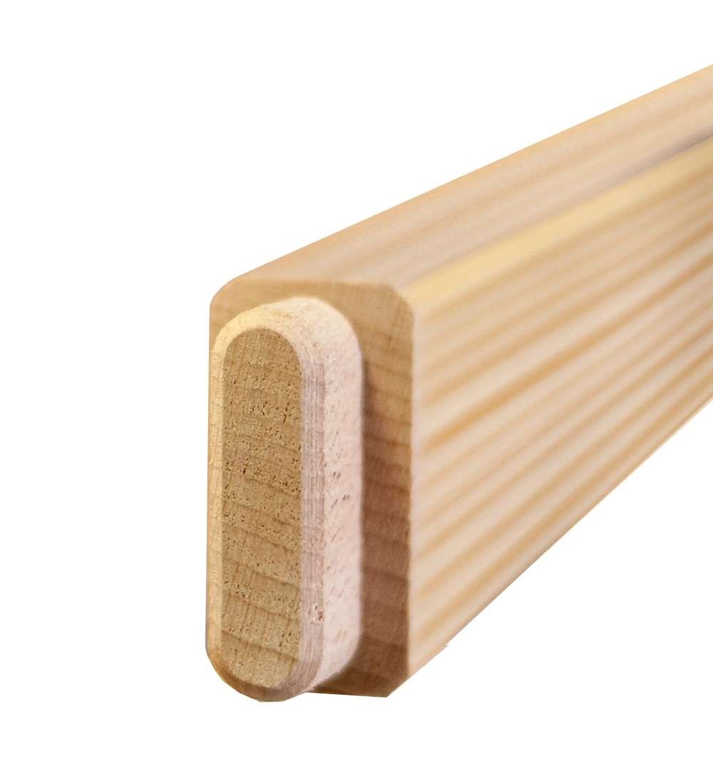 Imprägnierte Holzleiter 2x7 Sprossen mit Kiefernholzstruktur
