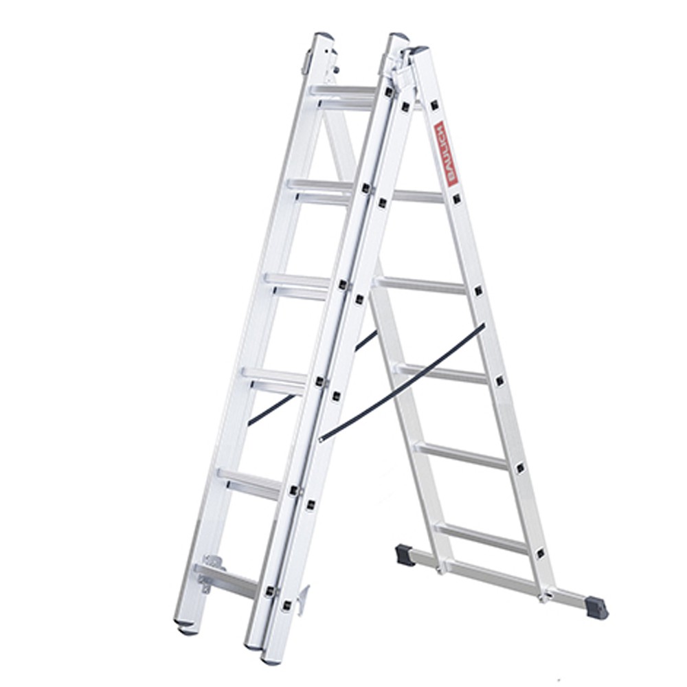 Aluminium-Mehrzweckleiter Baulich 3x6 in freistehender A-Stellung