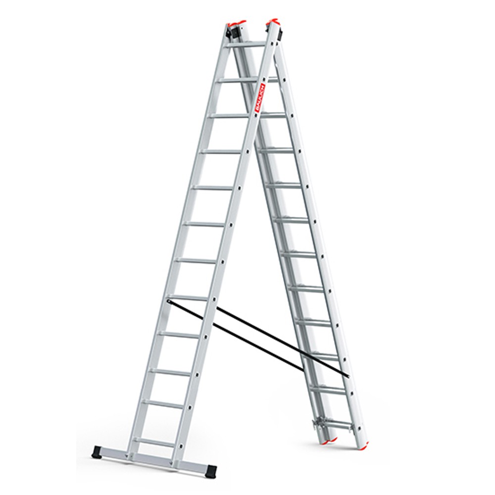 Baulich PRO Mehrzweckleiter 3x12 in freistehender A-Stellung